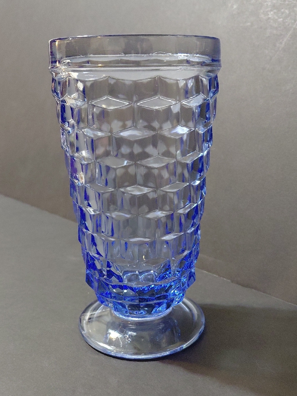 Vintage Whitehall Light Blue Ice Tea Glass Made For Colony By Indiana Glass